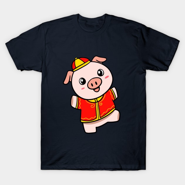 New Years Pig T-Shirt by WildSloths